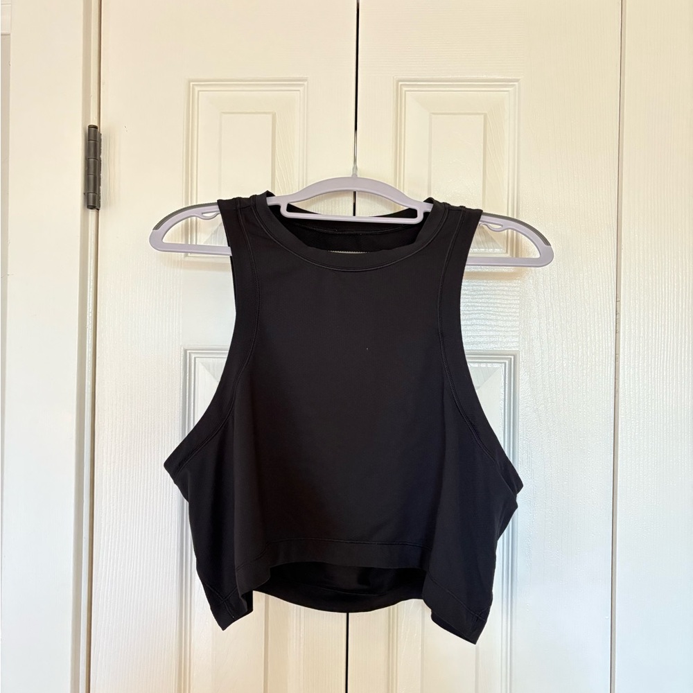 Black Lululemon Sleeveless Crop Top